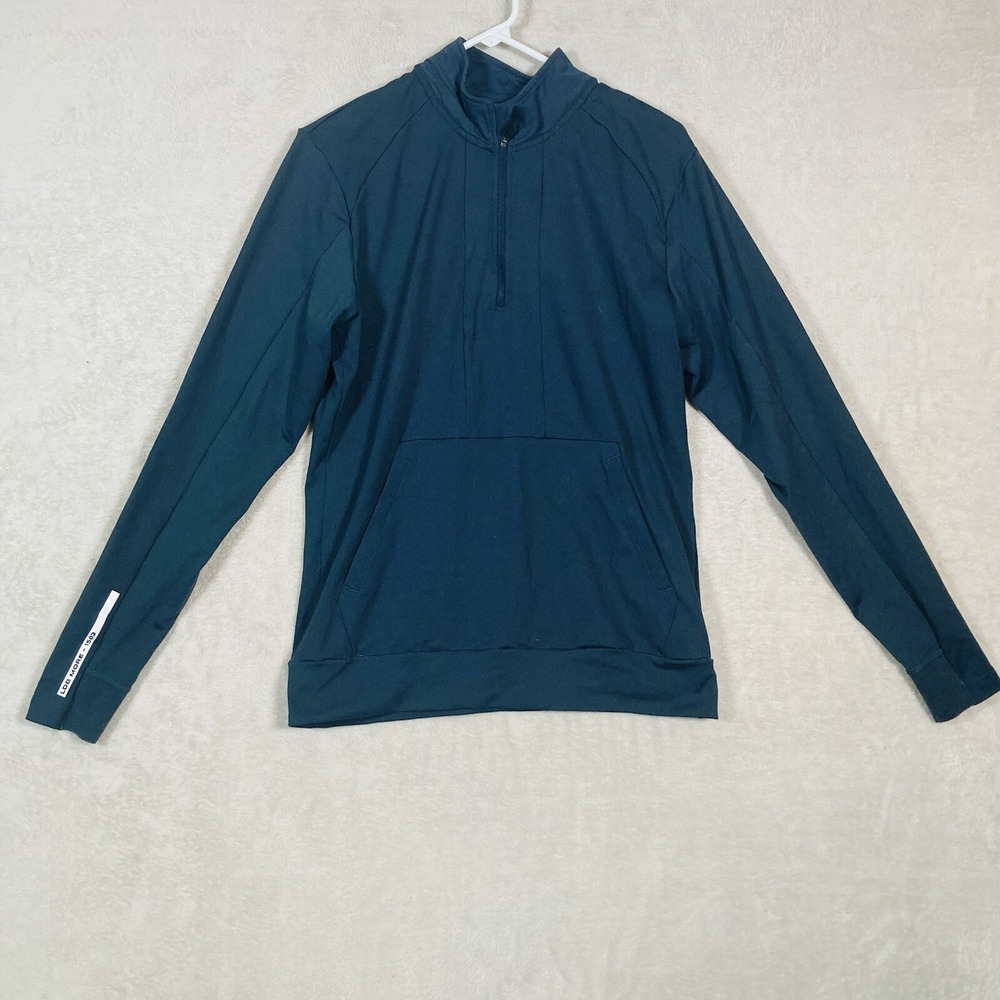 Alphalete Quarter Zip Pullover Mens Medium Blue LDB MORE 1502 Athletic Gym Top